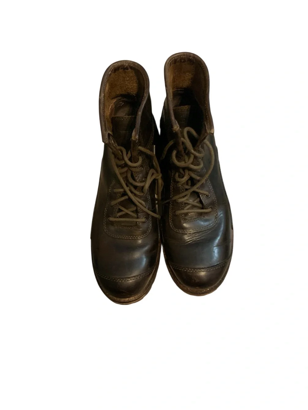 LL Bean East Point Moc Toe Boots Mens 12 M Dark Brown Leather Rugged Lug Work
